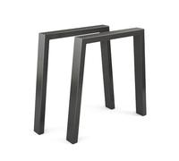 Vicco Pieds de Table, Noir, 75x72cm | en forme de U, pour une installation facile sur les tables à manger et les plans de travail