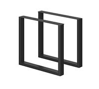 Vicco Pieds de Table, Noir, 80x72cm Carré, pour Une Installation Facile sur Les Tables à Manger et Les Plans de Travail