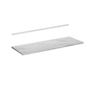 Vicco Plan de Travail Cuisine R-Line, Blanc/marbre, 160cm, adapté au Montage sur des Meubles Bas et des Plans de Travail