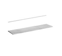 Vicco Plan de Travail Cuisine R-Line, Blanc/marbre, 240cm, adapté au Montage sur des Meubles Bas et des Plans de Travail