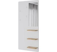 Vicco Portemanteau mural Jochen, 70x150cm avec miroir, blanc/chêne