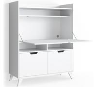 Vicco Secrétaire Bureau Berdi, Blanc, 110 x 45 cm