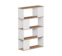 Vicco Séparateur de pièce Eneos, Chêne Blanc/Force de l'or, 80x124.5cm, utilisable comme étagère autoportante pour Une Division Flexible de l’Espace