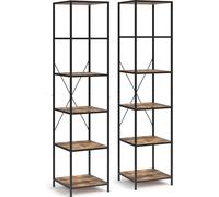 Vicco Séparateur de pièce Fyrk, 40 x 174 cm Set de 2, Chêne rustique/Noir