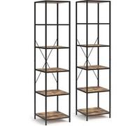 Vicco Séparateur de pièce Fyrk, Chêne Rustique/Noir, 40 x 174 cm Set de 2