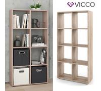 Vicco séparateur de pièce Scutum étagère pour livres sonoma 8 compartiments