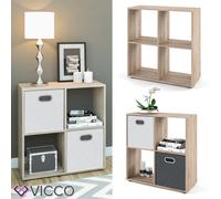 Vicco séparateur de pièce Tetra étagère pour livres sonoma 4 compartiments