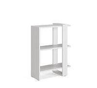 Vicco Séparateur d'espace Basil, Blanc, 51.8x70cm, utilisable comme séparateur de pièce ou comme bibliothèque Ouverte