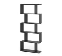 Vicco Séparateur d'espace Levio, Noir, 70x164.1cm 5 Compartiments, Pliable, utilisable comme paravent Flexible et séparateur d’Espace