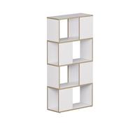Vicco Séparation de pièce Eneos, Blanc/chêne, 60x124.5cm | utilisable comme étagère autoportante pour une division flexible de l’espace