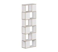 Vicco Séparation de pièce Eneos, Blanc/chêne, 60x186cm, utilisable comme étagère autoportante pour Une Division Flexible de l’Espace