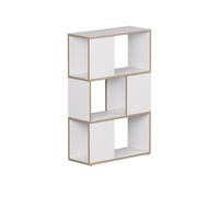 Vicco Séparation de pièce Eneos, Blanc/chêne, 60x94cm, utilisable comme étagère autoportante pour Une Division Flexible de l’Espace