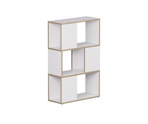 Vicco Séparation de pièce Eneos, Blanc/chêne, 60x94cm, utilisable comme étagère autoportante pour Une Division Flexible de l’Espace