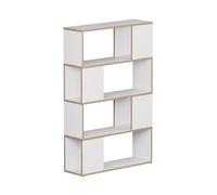 Vicco Séparation de pièce Eneos, Blanc/chêne, 80x124.5cm, utilisable comme étagère autoportante pour Une Division Flexible de l’Espace