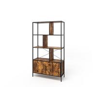 Vicco Séparation de pièce Fyrk, 80 x 146.5 cm avec 2 portes, Chêne rustique/Noir