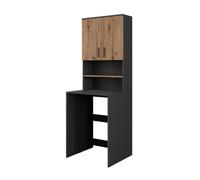 Vicco Set d'armoires pour Machine à Laver Irma, Anthracite/chêne doré, 68x88.5cm 2 pièces, pour Le Rangement de lessive et d’Accessoires de Salle de Bain