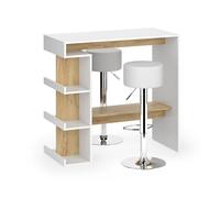 Vicco Set de Table de Bar Dana, Chêne Blanc/Force de l'or, 108x50cm