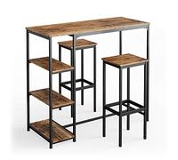 Vicco Set de Table de Bar Fyrk, Bois Antique, 120x50cm