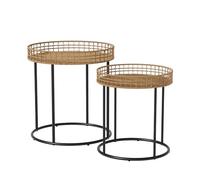 Vicco Set de Tables Basses Brunswick, Bois, 44x47,5cm avec Support