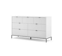 Vicco Sideboard Eliza, Blanc, 140 x 81 cm avec 7 tiroirs