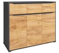 Vicco Sideboard Ruben, Anthracite/Chêne de Force doré, 120 x 101 cm avec tiroirs