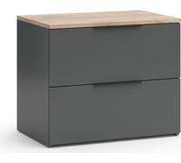 Vicco Sideboard Wido, 60 x 50 cm avec 2 tiroirs, Anthracite/Sonoma