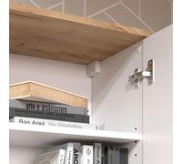 Vicco Sideboard Wido, 60x100cm avec porte, Blanc/Sonoma