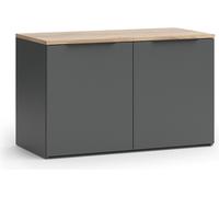 Vicco Sideboard Wido, 80x50cm avec 2 portes, Anthracite/Sonoma