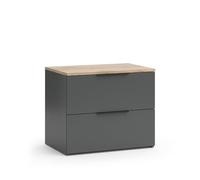 Vicco Sideboard Wido, Anthracite, 60x50cm avec 2 tiroirs, pour Le Rangement de vêtements et d’Objets du Quotidien