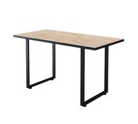 Vicco Table à Manger Livorno, Chêne Noir/Force de l'or, 140x70cm