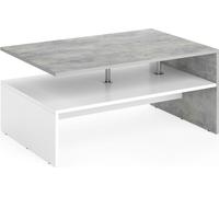 Vicco Table basse Amato, 90 x 60 cm, Béton/Blanc