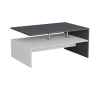 Vicco Table Basse Amato, Anthracite/Blanc, 90x52.6cm, avec Espace de Rangement sous Le Plateau pour Le Stockage