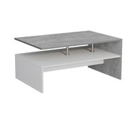 Vicco Table Basse Amato, Béton/Blanc, 90x52.6cm