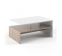 Vicco Table Basse Amato, Blanc/Sonoma, 90 x 60 cm