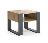 Vicco Table Basse, Anthracite, 59.2x50.6cm | convient pour le rangement des magazines et des télécommandes