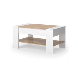 Vicco Table Basse August, Chêne Blanc/Force de l'or, 99.6x58.8cm