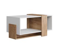 Vicco Table Basse Aven, Chêne Blanc/Force de l'or, 91.8x49cm