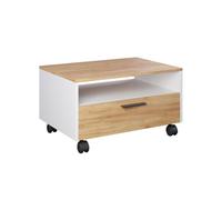 Vicco Table Basse Bibo, Chêne Blanc/Force de l'or, 70x52.4cm