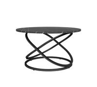 Vicco Table Basse Calgary, Noir/Marbre Noir, 79.5 x 62 cm avec Grande Surface de Travail