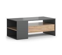 Vicco Table Basse Fabien, Chêne doré, 110x60cm | avec des espaces de rangement ouverts pour organiser les accessoires de maison