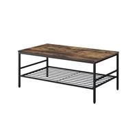 Vicco Table Basse Fyrk, Chêne doré/Noir, 106x60cm avec Tablette