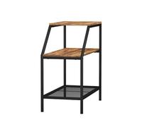 Vicco Table Basse Fyrk, Chêne Rustique, 30x60cm | avec 2 compartiments ouverts, peut être utilisé pour agrandir les surfaces de travail ou de rangement