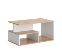Vicco Table Basse Hasso, Chêne doré/Blanc, 90x49.4cm