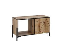 Vicco Table Basse Hatto, Chêne, 90x39.7cm | avec 1 porte, adapté au rangement et au stockage dans la chambre à coucher