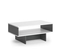 Vicco Table Basse Josef, Anthracite/Blanc, 80 x 46,2 cm avec 1 étagère