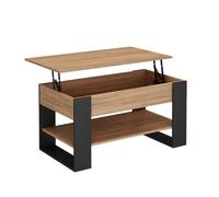 Vicco Table Basse Lifto, Chêne/Anthracite, 92x51cm avec Fonction de Levage, avec Plateau de Table réglable en Hauteur et piètement Stable
