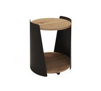 Vicco Table Basse Lofta, Noir, 40x40cm | avec roulettes pour un placement flexible et un déplacement facile