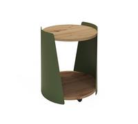 Vicco Table Basse Lofta, Vert, 40x40cm | avec roulettes pour un placement flexible et un déplacement facile