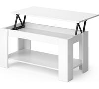 Vicco Table Basse Lorenz, Blanc, 100 x 50 cm avec Fonction d'élévation