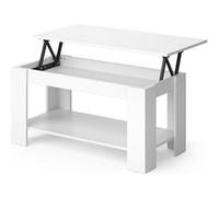 Vicco Table Basse Lorenz, Blanc, 100 x 50 cm avec Fonction d'élévation